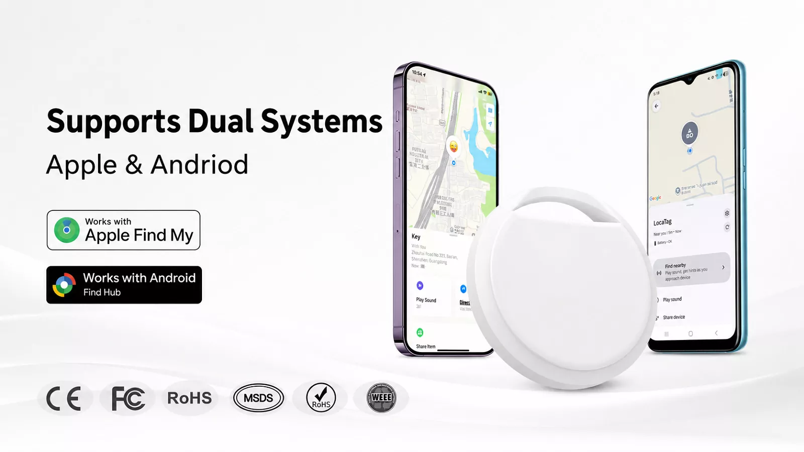 Replaceable Battery Find My Tracker